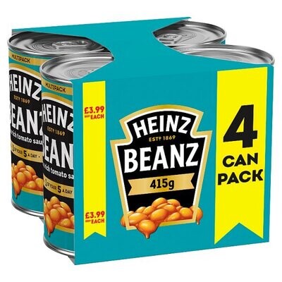 Heinz Beanz in a Rich Tomato Sauce 4 x 415g