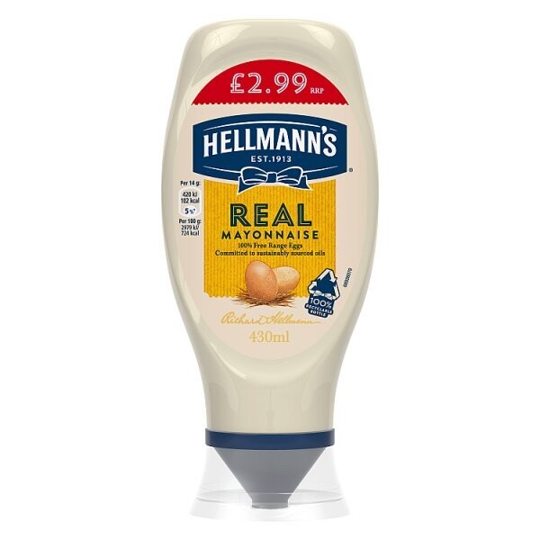 Hellmann&#39;s Squeezy Mayonnaise Real 430ml