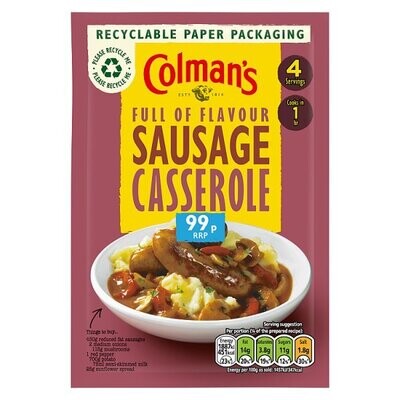 Colman&#39;s Sausage Casserole Recipe Mix 39g