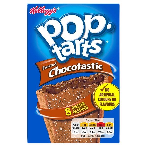 Kellogg&#39;s Pop Tarts Frosted Chocotastic Toaster Pastries 8 x 48g (384g)