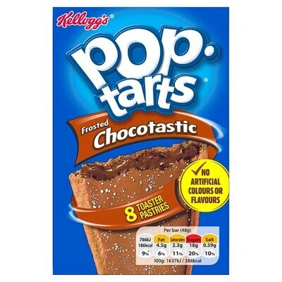Kellogg&#39;s Pop Tarts Frosted Chocotastic Toaster Pastries 8 x 48g (384g)