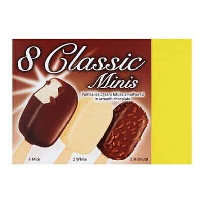 Classic 8 Minis Vanilla Ice Cream 400 ml