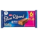 Blue Riband Milk Chocolate Wafer Biscuit Bar Multipack 6 Pack PMP £1.25