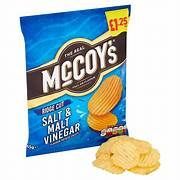 McCoy&#39;s Salt &amp; Malt Vinegar Sharing Crisps 65g
