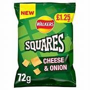 Walkers squares Cheese and Onion