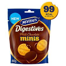 McVitie&#39;s Milk Chocolate Digestive Minis Biscuits 80g