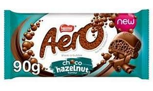Aero Hazelnut Chocolate Sharing Bar 90g