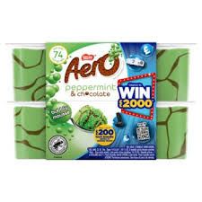 Aero Peppermint &amp; Chocolate Bubbly Mousse 4 x 58g