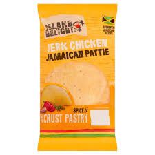 Island Delight Short Crust Pastry Jerk Chicken Jamaican Pattie 140g