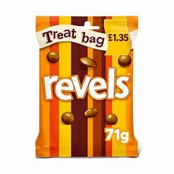 Revels Milk Chocolate with Raisins, Coffee or Orange Treat Bag