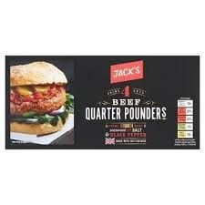 Jack&#39;s 4 Beef Quarter Pounders 454g