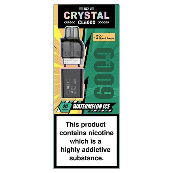 SKE Crystal CL6000 Watermelon Ice 20mg/ml Refill