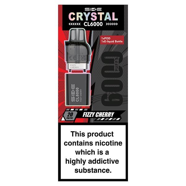 SKE Crystal CL6000 Fizzy Cherry 20mg/ml Refill