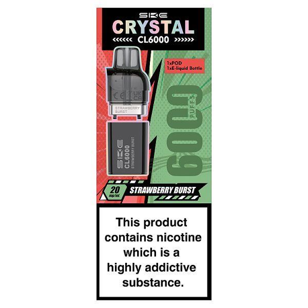 SKE Crystal CL6000 Strawberry Burst 20mg/ml Refill