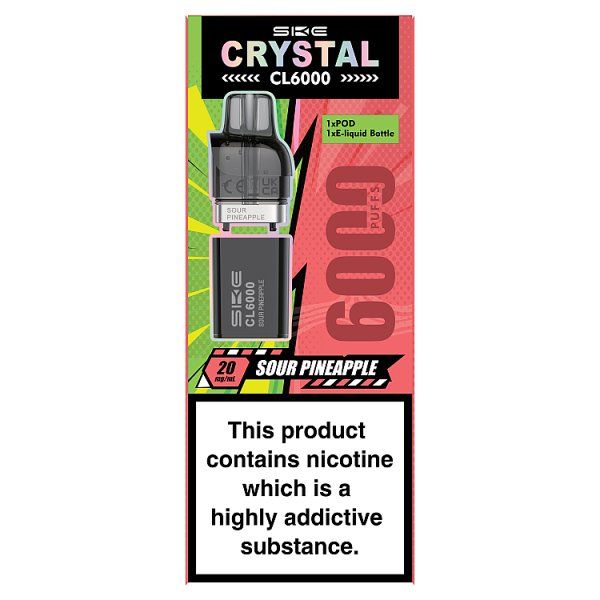 SKE Crystal CL6000 Sour Pineapple 20mg/ml Refill