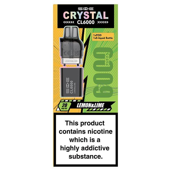 SKE Crystal CL6000 Lemon &amp; Lime 20mg/ml Refill
