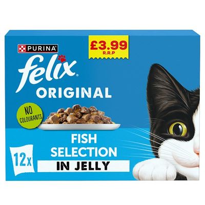 FELIX Original Fish Selection in Jelly Wet Cat Food 12x85g PMP