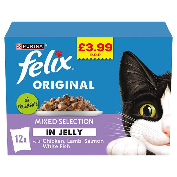 FELIX Original Mixed Selection in Jelly Wet Cat Food 12x85g PMP