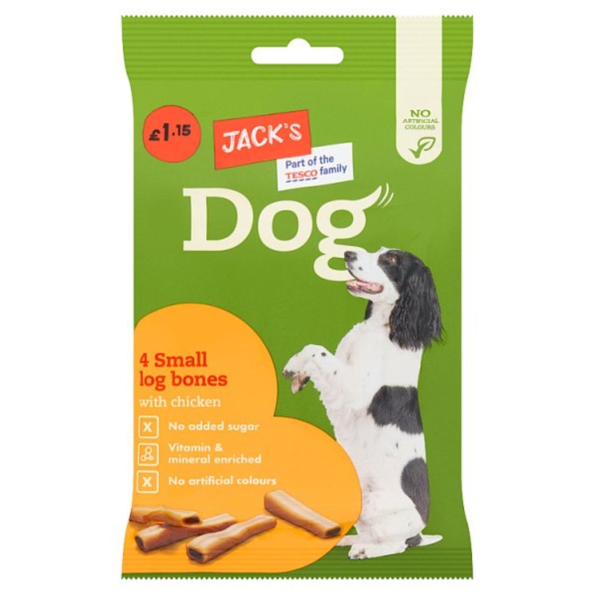 Jack's 4 Dog Small Log Bones with Chicken 180g