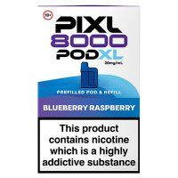 Pixl 8000 Pod XL Blueberry Raspberry Prefilled Pod &amp; Refill 20mg/ml