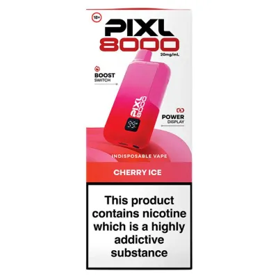 Pixl 8000 Cherry Ice Indisposable Vape 20mg/ml