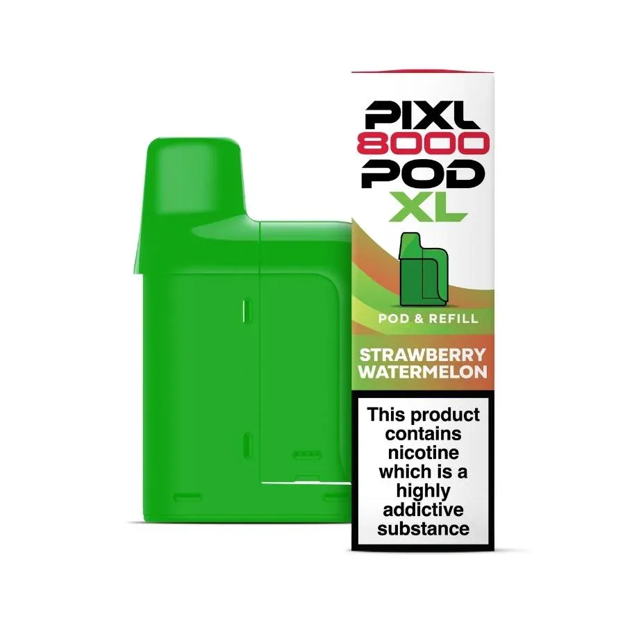 Pixl 8000 Pod XL Strawberry Watermelon Prefilled Pod &amp; Refill 20mg/ml