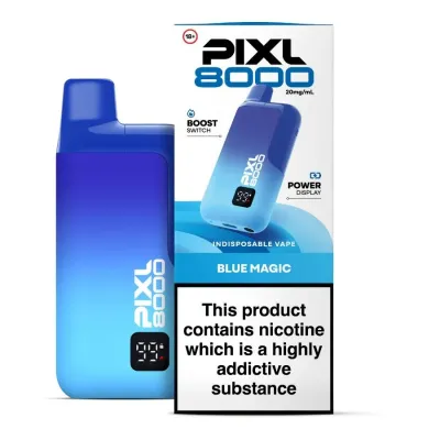 Pixl 8000 Blue Magic Indisposable Vape 20mg/ml