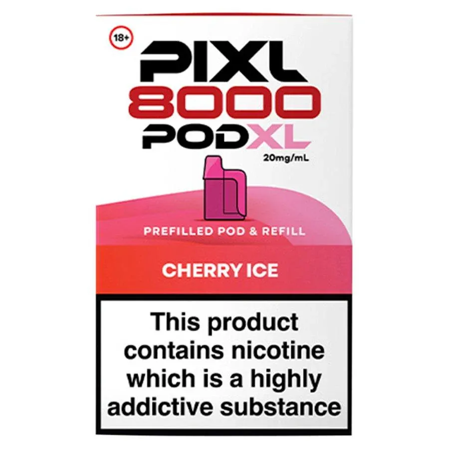 Pixl 8000 Pod XL Cherry Ice Prefilled Pod &amp; Refill 20mg/ml