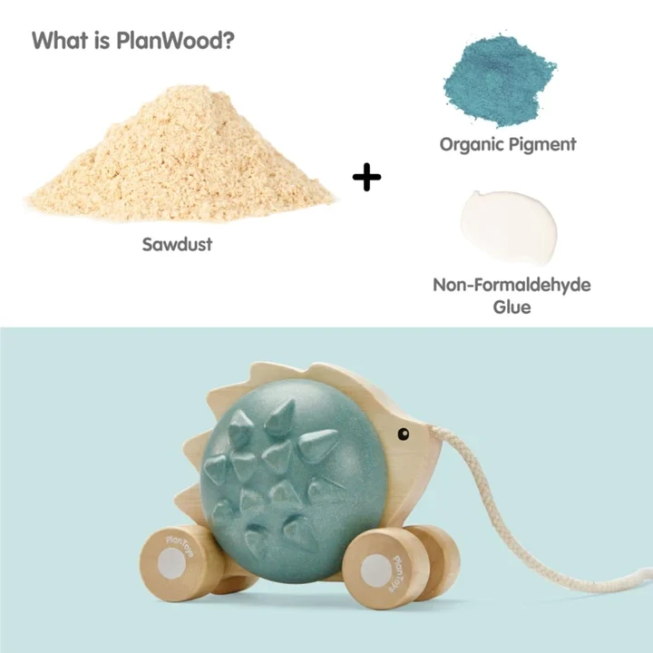 PULL-ALONG HEDGEHOG - BLUE