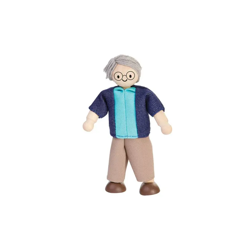 Grandfather Dollhouse Figure - Light Skin Tone