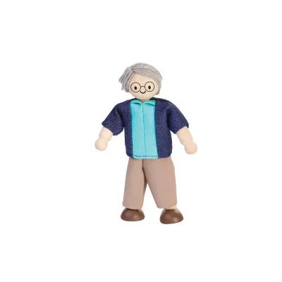 Grandfather Dollhouse Figure - Light Skin Tone