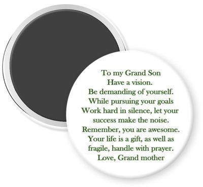 GRANDSON. LOVE GRANDMOTHER