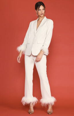 Detachable Feather Pants