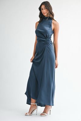 Midnight Blue Midi Dress