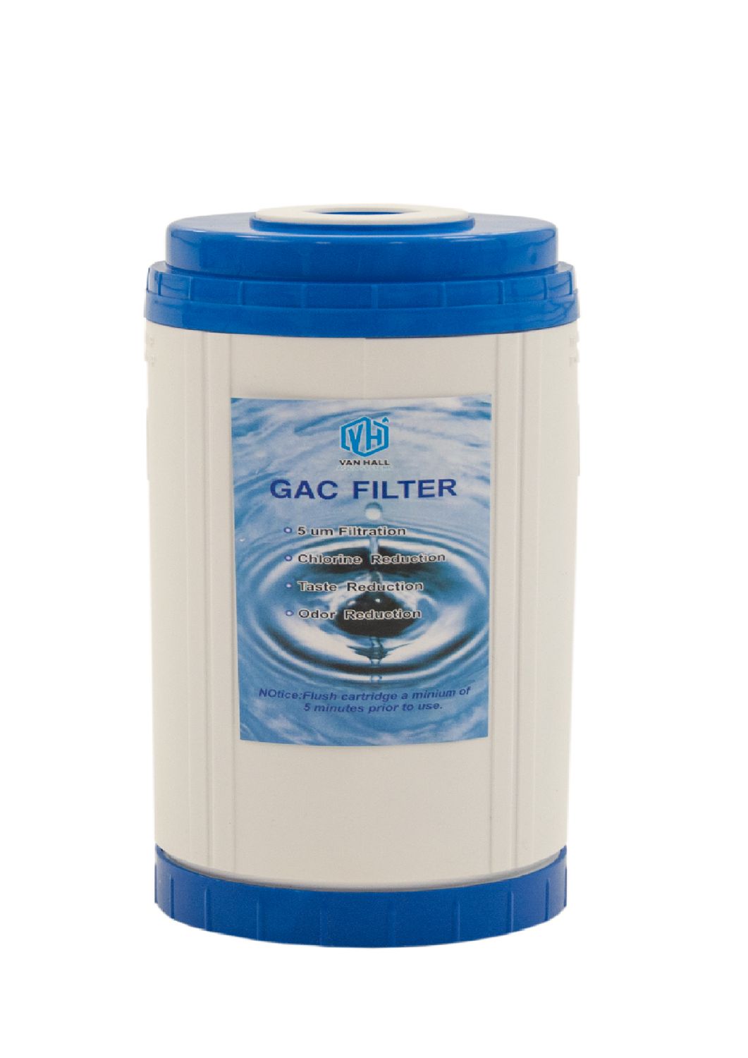GAC waterfilter voor 10 inch (25cm) waterzuiveringsinstallaties (5 micron) KOKOSNOOT IODINE 800
