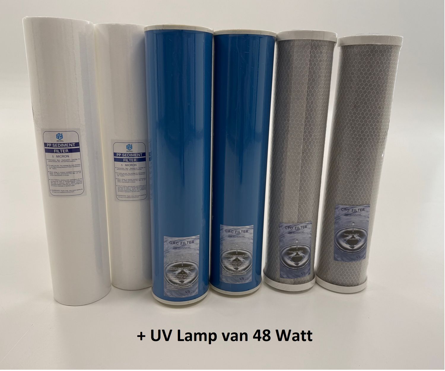 Filterset + UV lamp voor VHW 204G voor minimaal 12 maanden.