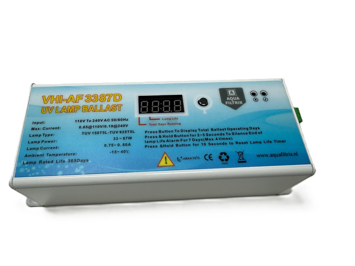 Ballast voor Dompel UV lampen 33-87 Watt