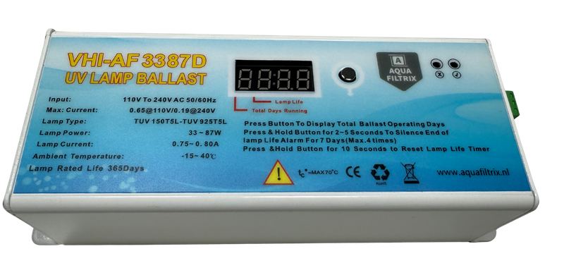 Ballast voor Dompel UV lampen 33-87 Watt