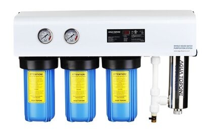 VHW-104 Waterzuiveringsinstallatie met PP + CTO + PP waterfilters VHW-104 Waterzuiveringsinstallatie met PP + CTO + PP waterfilters