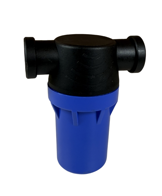 Voorfilter super slim Blue, horizontale in-uitgang 40 Micron Voorfilter super slim Blue, horizontale in-uitgang 40 Micron