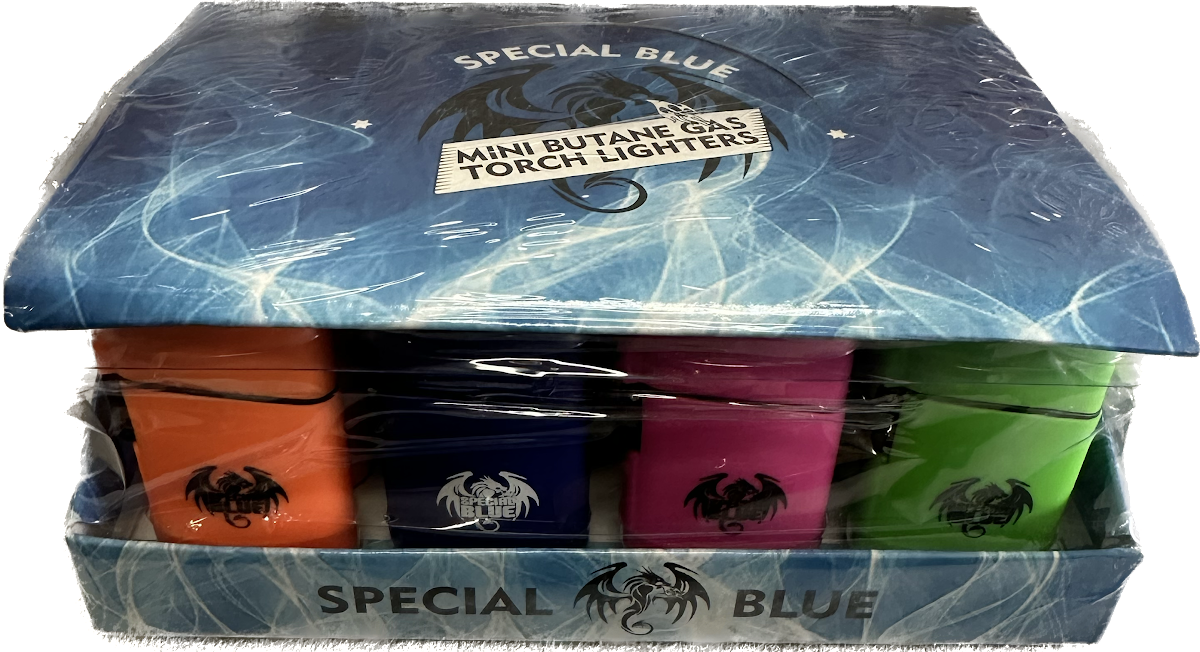 SPECIAL BLUE POCKET TORCH 3&quot; MINI RUBBER 20CT