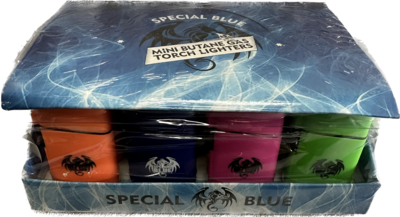 SPECIAL BLUE POCKET TORCH 3&quot; MINI RUBBER 20CT