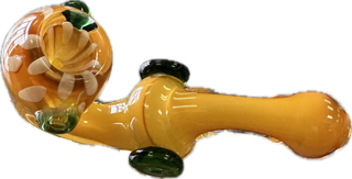 YELLOW CURL SMOKE PIPE 10317