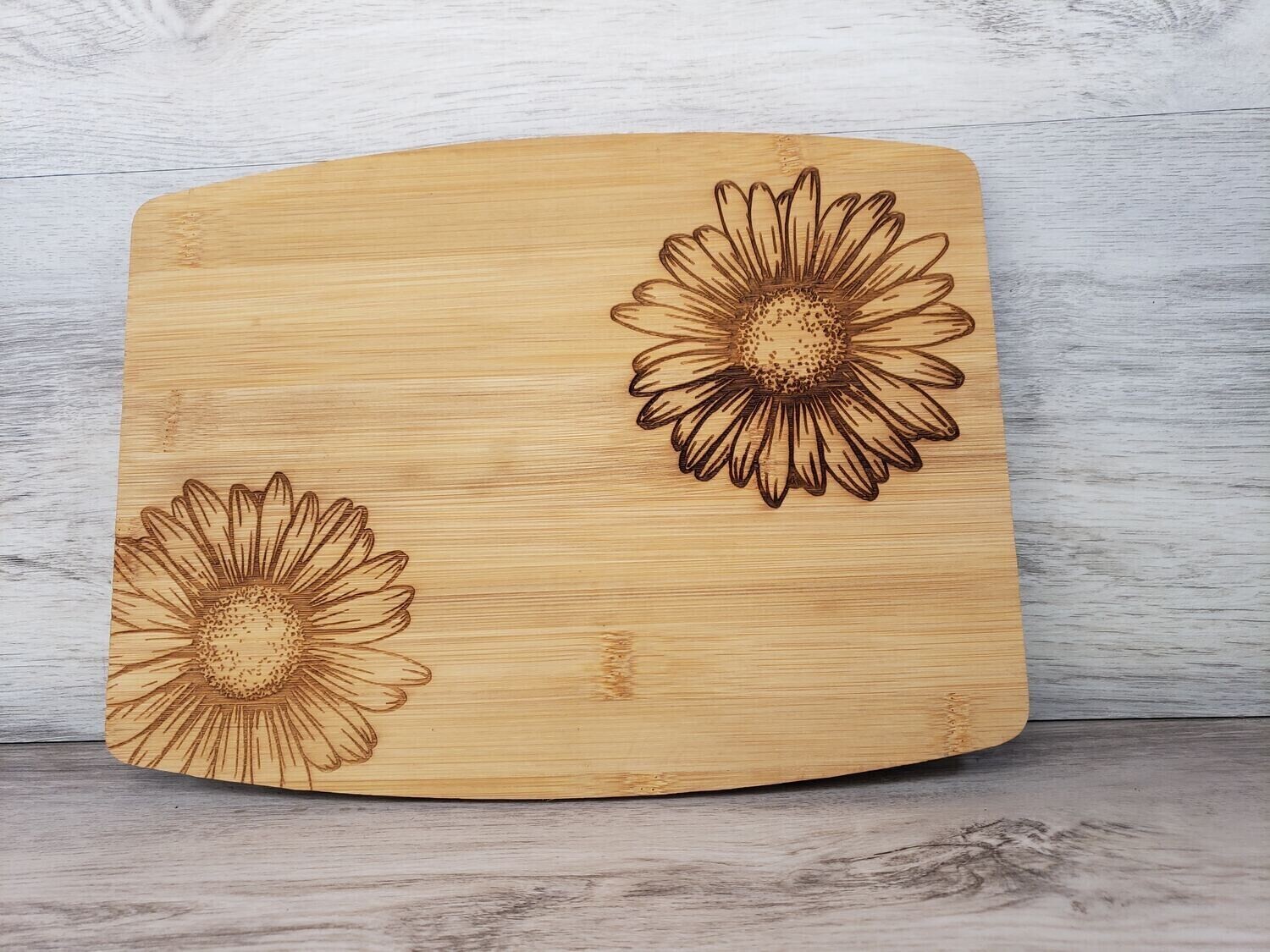 Double Sunflower Cutting Board