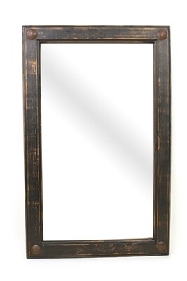 Black Creek Mirror-Rustic Mirror-19x24 inches-Wood-Vanity-Accent