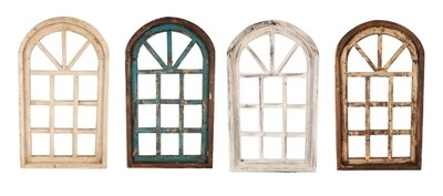 Farmhouse Wall Decor Window-Hampton-Four Colors-14x24 Inches