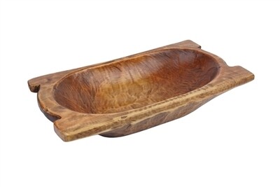 Food Safe Eurotrenchy-Wooden Dough Bowl-Batea-Handmade-Eurotrenchy Dough Bowl-9-11W x 17-19L x 3-4D inches