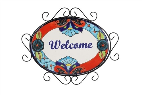 Talavera Welcome Sign -Handmade-Wall