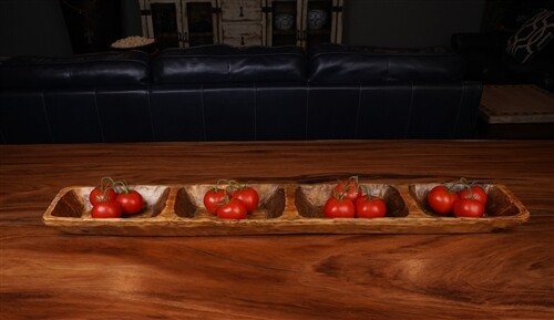 Food Safe Fiesta Long Wooden Dough Bowl-Batea-Primitive-Farmhouse-Fiesta Serving Platter-5-6 W x 38-40 L x 2 D inches