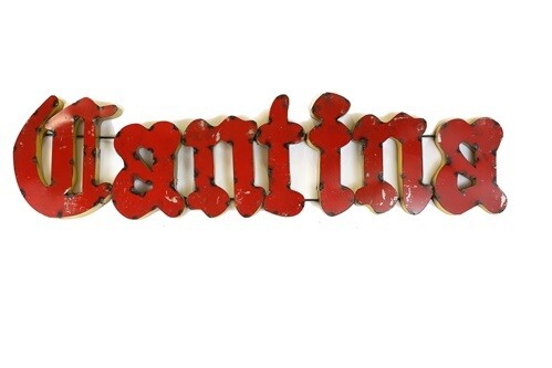 Recycled Metal Sign-Cantina